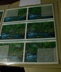 Uncut press sheet of 6 panes.