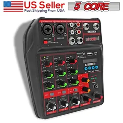 The audio mixer also features high-definition headphone output port and supports various file formats. Clean sound...