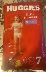 Huggies little movers size 7 14 ct. Condition is New. Shipped with USPS Ground Advantage.
