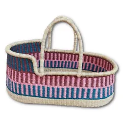 Moses baskets are traditionally used in Africa to keep children safe and close at night. Our versions are handmade and...