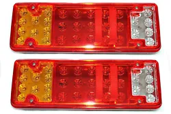 Paire universelle de feux arrière à LED 24V Pas besoin de poires Longue durée de vie> 20000h Fonctions : indicateur...
