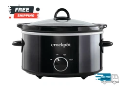 It has a clear lid so the contents inside can be viewed. This Crock-Pot Manual Slow Cooker cooks on high or low...