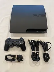 Sony Playstation 3 Slim 120 GB Console Bundle! High Speed HDMI cord. READ- Case is a little warped on the bottom. Does...