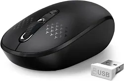 ▶[POWER SAVING & EASY CARRYING]: USB wireless mouse has independent On/Off switch and auto-sleep mode. Portable and...