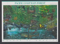 Pacific Coast Rain Forest. Mint Never Hinged. Complete Sheet of 10. If you need a specific plate position, Ask!