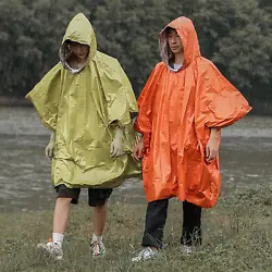 Reversible Design: This raincoat for adults can be worn no matter the front or the back. The front is waterproof,...