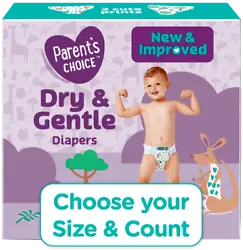 Parents Choice Dry and Gentle Newborn Diapers help keep your baby comfortable and happy. Designed to lock away wetness...