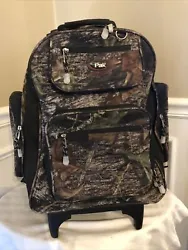 Calpak Rolling Travel Soft Nylon Backpack Wheeled Carry-on Camo Preowned. This backpack is in good condition, no holes...