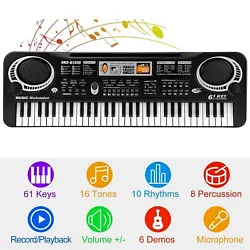 Compared to 37 keys, the Fascryla 61key Piano Keyboard have a wider range of sound.And the piano keyboardcontain 16...
