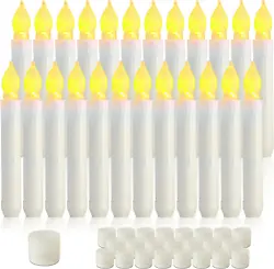 Each candle is flickering warm yellow light by LED, which can not only increase the life of the candle, but also...