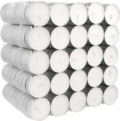 Unscented Tea Lights Candles in Bulk 50-200 PCS White Smokeless Dripless 2.5 hr. These tealight candles are not only...