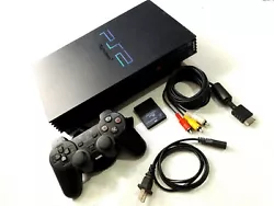 PlayStation 2 Fat Console. Console is fully cleaned but may have light signs of wear.