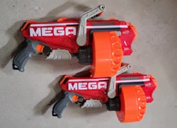 Lot of 2 Nerf Megalodon N-Strike Mega Toy Blaster Working Guns Only.