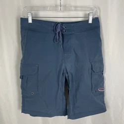 For sale is a pair of blue swim trunks from the legendary outdoor brand, Patagonia. Trunks have the brand’s logo on...