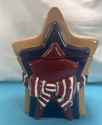 David’s Cookies Patriotic Ceramic Cookie Jar Read 0030.