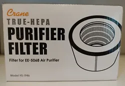 Keep the air in your home feeling fresh and clean with this genuine OEM Crane HS-1946 True-Hepa Purifier Filter EE-5068...