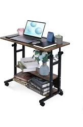 This versatile standing desk is perfect for any home office or workspace. With its adjustable height and easy-to-move...