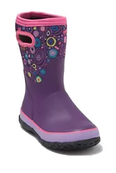 Bogs Purple Circle Print Insulated Winter Snow Rain Boots Girls size 3 Youth. 100% waterproof rated to -22°FCondition...