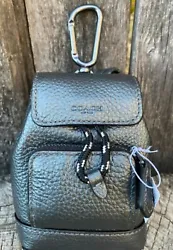Coach New York  embossed on leather detail. Style #C6962. Authentic Designer Key Fob / Ring / Chain / Bag Charm....