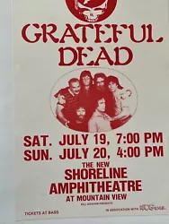 Shoreline Amphitheatre, Mountain View, California. Grateful Dead. July 19, 20, 1986 - this venue looks like a Steal...