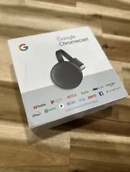 Google Chromecast Charcoal 3rd Generation GA00439-USListing as pre owned. May be new in open box, but can’t be sure...