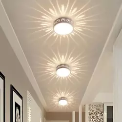 1x ceiling ligh t. Light color: warm white, cool white. Material: Crystal + Acrylic. Weight: 610g.