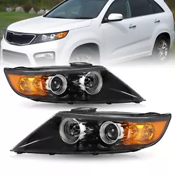 For 2011-2013 Kia Sorento. Headlight Assemblies. No Wiring or Any Other Modification Needed. Product Features. Very...