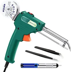 Constructed with a durable alloy tip and ABS material, the soldering gun kit is designed for longevity. The...