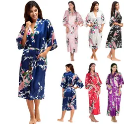 Type: Sleepwear, Bathrobe. These Floral Kimono Style Robes are high quality with a beautiful satin fabric sheen, made...