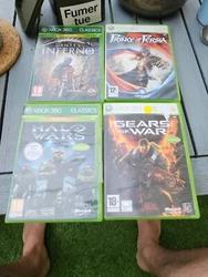 4 Jeux Xbox 360 : Prince Of Persia, Dante S Inferno, Halo Wars, Gears Of War.