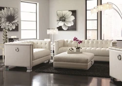 WHITE FAUX LEATHER SOFA & LOVESEAT. Loveseat - 60