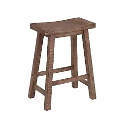 •1 Transitional style counter height Stool only •Showcases wire brush details •Supported on angled legs...