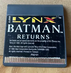 Batman Returns - Jeu Atari Lynx - Cartouche seule Only 1992 Dc Comics. Jeu non testé