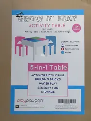 Play Platoon Grow and Play 5 in 1 Activity Table & Chairs  New in Box Box Damaged  Combined shipping available on all...