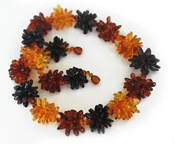 Natural Baltic Amber Necklace. Weight 49 gr.