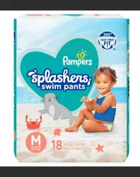 New 3-Pack Pampers Splashers Swim Diapers Size M (20-33lb) 18 Count each (54 Total). see pictures free shipping.  [Tote...