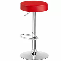 This classic round barstool is comfortable with soft leather, thick padding and built-in footrest stand. In addition,...