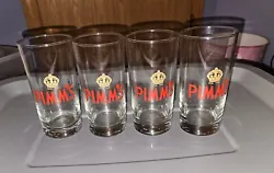 Set of 4 Pimms  Highball Glasses  New never used Approx 4  5/8