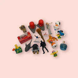 Junk Drawer Bottom of Toy Box Lot of 19 Vintage-Modern Figures & Kids Meal Toys.