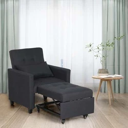 Multiple Uses: It can be used as an armchair or single bed. Perfect for different occasions. The smooth rollers also...