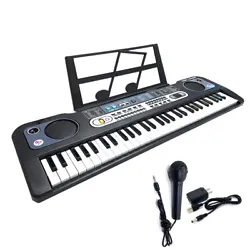This 61 piano keyboard has 10 rhythms, 10 tones, 61 Percussion, a teaching function, and 24 demo songs that are part of...