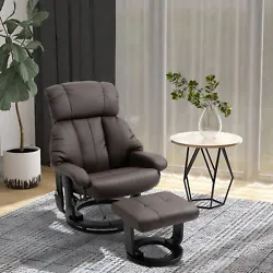 This HOMCOM recliner massage chair does just that. Lean back and put your feet up on the cushioned ottoman with a max...