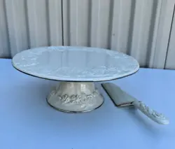 Porcelain Cake Plate With Server Royal Limited 11
