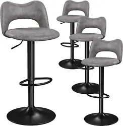 【360° Rotatable Seat】Our 360-degree swiveling barstool set allows you to easily converse with others without the...