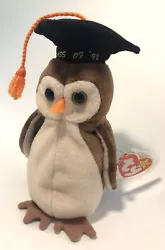 TY Beanie Baby Rare Wise. 1997/1998 with korean language and numbered 619 with circle. As noted above, this has korean...