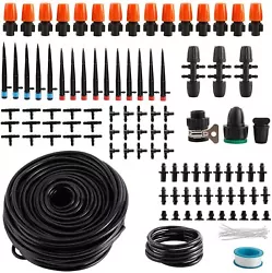 【High Quality】Our this irrigation system kit is made of high quality plastic material, durable and safe to use....