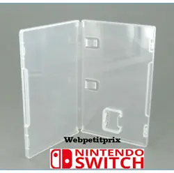Pour archive de vos Jeux Nintendo Switch. Boitier plastique Transparent. TAILLE 10 MM ( ÉPAISSEUR ).