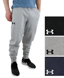 Embroidered Under Armour logo on right leg. Lightweight 225g polycotton fleece lining. Ribbed waistband and leg cuffs....