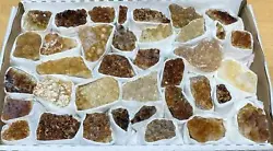 Raw Citrine Druzy Cluster Wholesale Flat - Avg 25 - 35 Pieces ( Please note - This particular type of citrine is made...