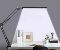 ✿ [3 color modes and 10 brightness levels] - The table lamp with clip provides three light modes (white light 6500K,...